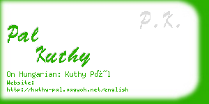 pal kuthy business card